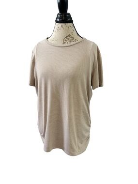 Buckle Runched Short Sleeve Women’s Tee-Shirt